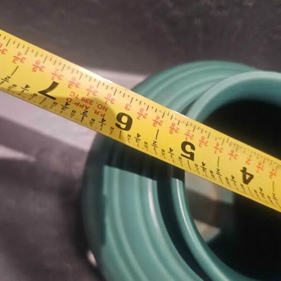 Glazed Teal Pottery Vase 6" - Picture 4 of 6